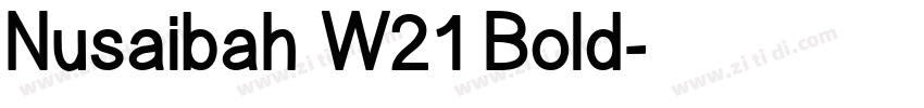 Nusaibah W21 Bold字体转换